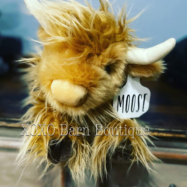 Highland Cow with Personalized Ear Tag