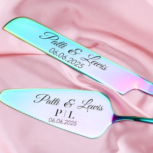 Personalised cake knife and server, Custom cake cutting set, Cake cutting set wedding,Engraved Cake Set, Custom Gift