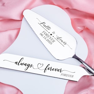 Personalized Cake Knife And Server Set,Personalized Cake Cutting Set, Wedding Cake Set, Wedding Gift For Bridal Shower, Wedding Gift