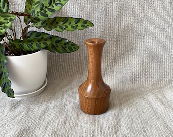 Wooden Bud Vase | Wood Turned Vase | Modern Boho Decor