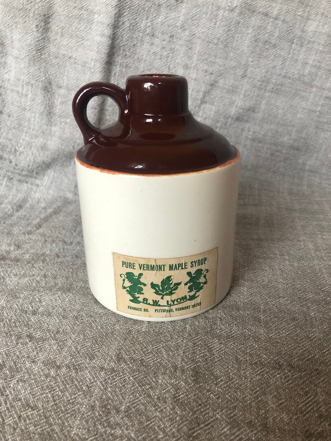 Lyons' Lair Maple Syrup Jug Ceramic Jar Etsy