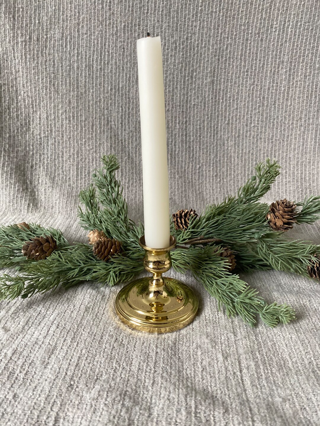 Baldwin Brass Tapered Candlestick Holder Vintage Etsy