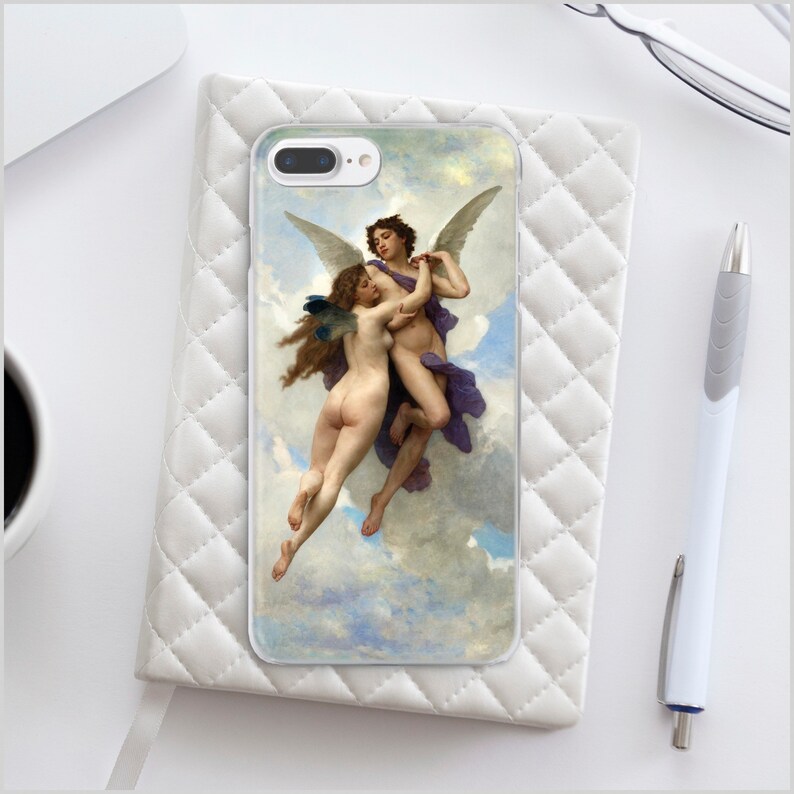 Cupid and Psyche iPhone 11 Pro Case iPhone XS Max Case Art iPhone 8 Plus Case William Bouguereau iPhone XR Case iPhone 7 Plus Case AH4371