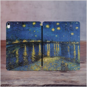 Starry Night Over Rhone iPad Mini 6 Case iPad Pro 11 Magnetic iPad Pro 12.9 Case iPad Pro 12.9 2018 Case iPad Pro 11.4 Smart Folio AH4409