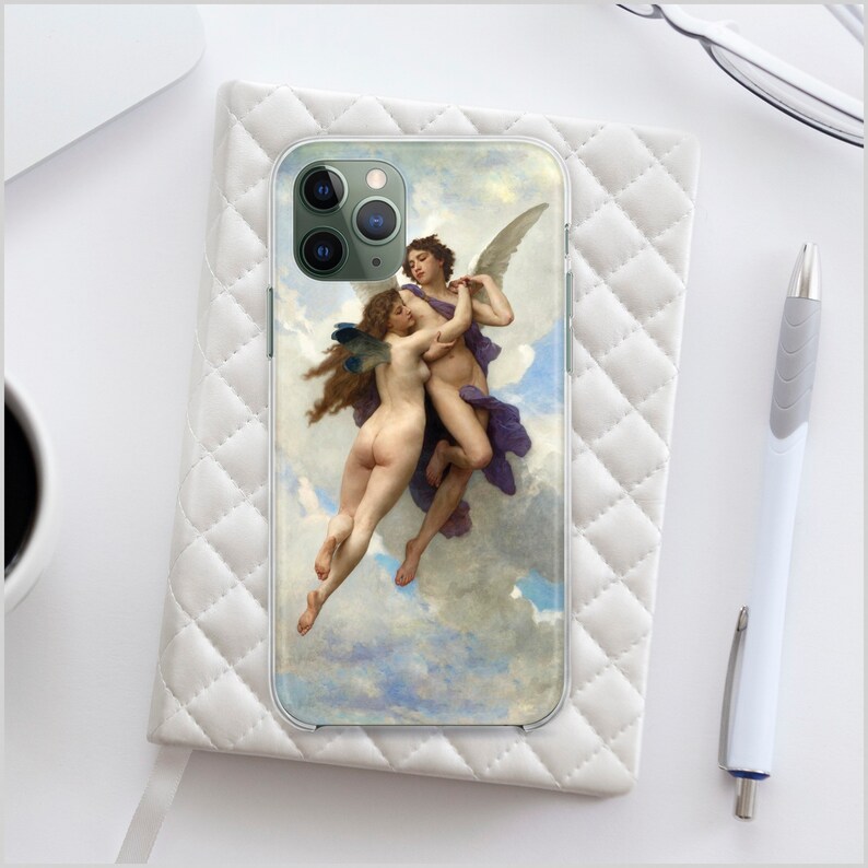 Cupid and Psyche iPhone 11 Pro Case iPhone XS Max Case Art iPhone 8 Plus Case William Bouguereau iPhone XR Case iPhone 7 Plus Case AH4371