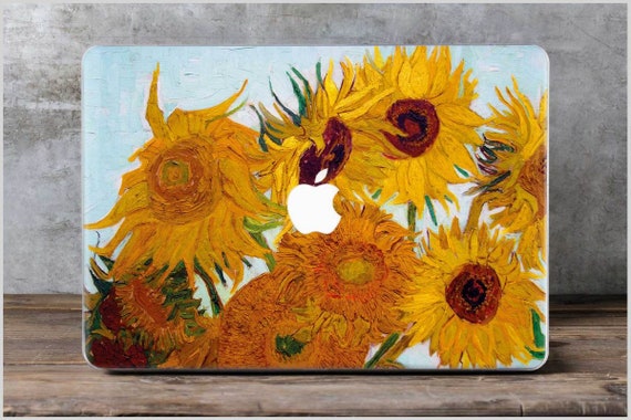 Macbook Case Hard Cover Macbook Air 13 Pro 13 Case Macbook Pro 15 Pro 16 Customized name Hard Case Sunflowers Van Gogh Painting