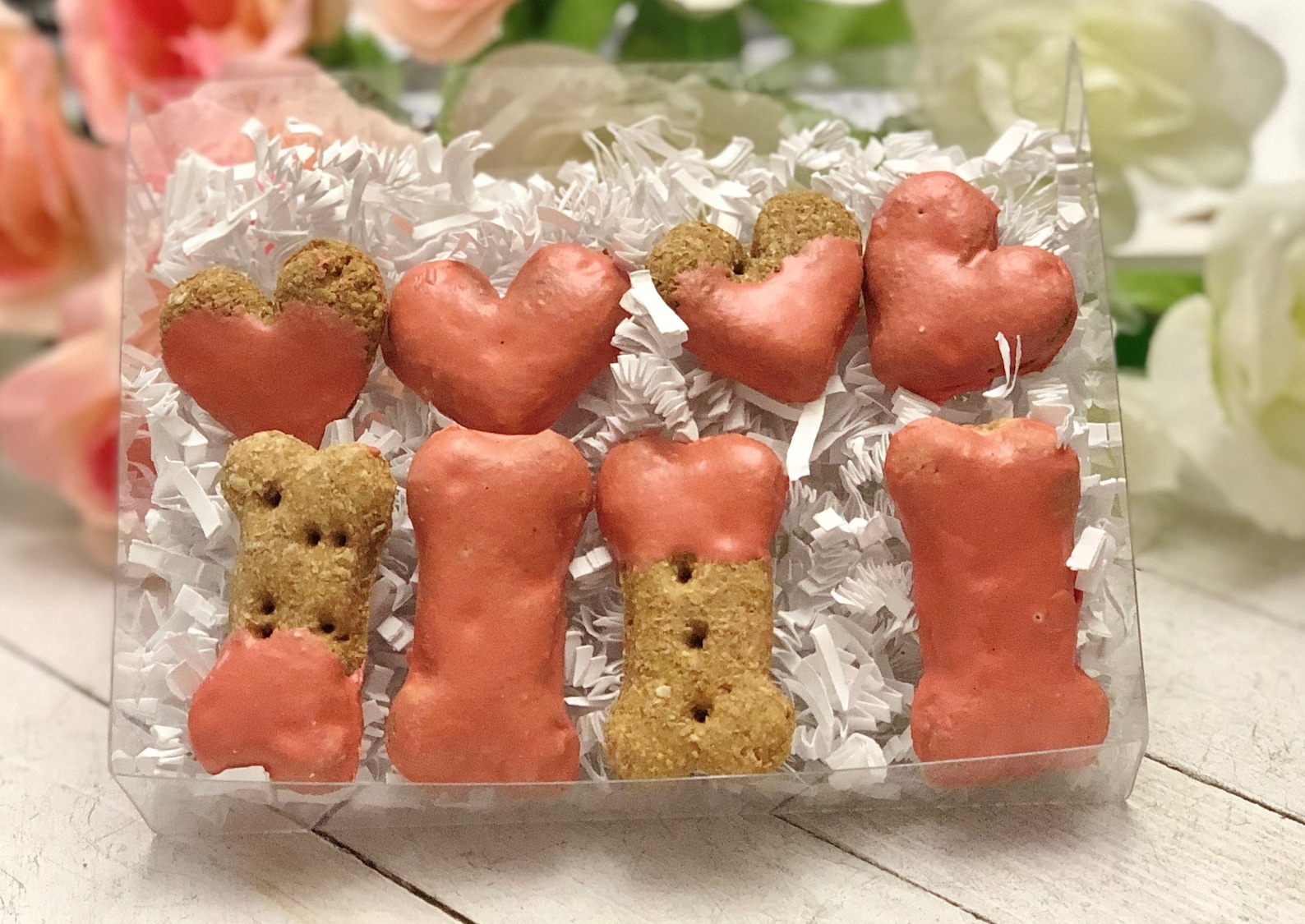 Gourmet Dog Treats Gift Set New Puppy Gift Frosted Heart Bone Etsy