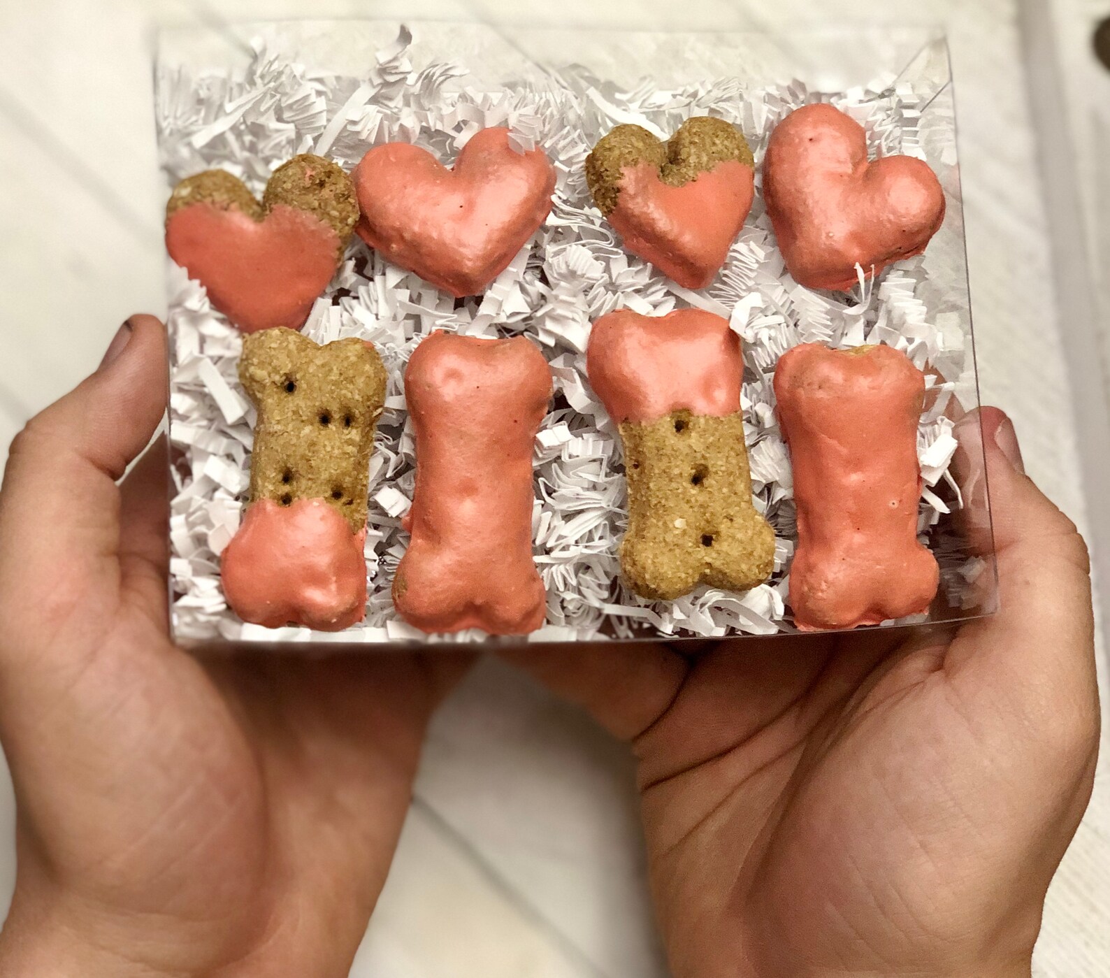 Gourmet Dog Treats Gift Set New Puppy Gift Frosted Heart Bone Etsy