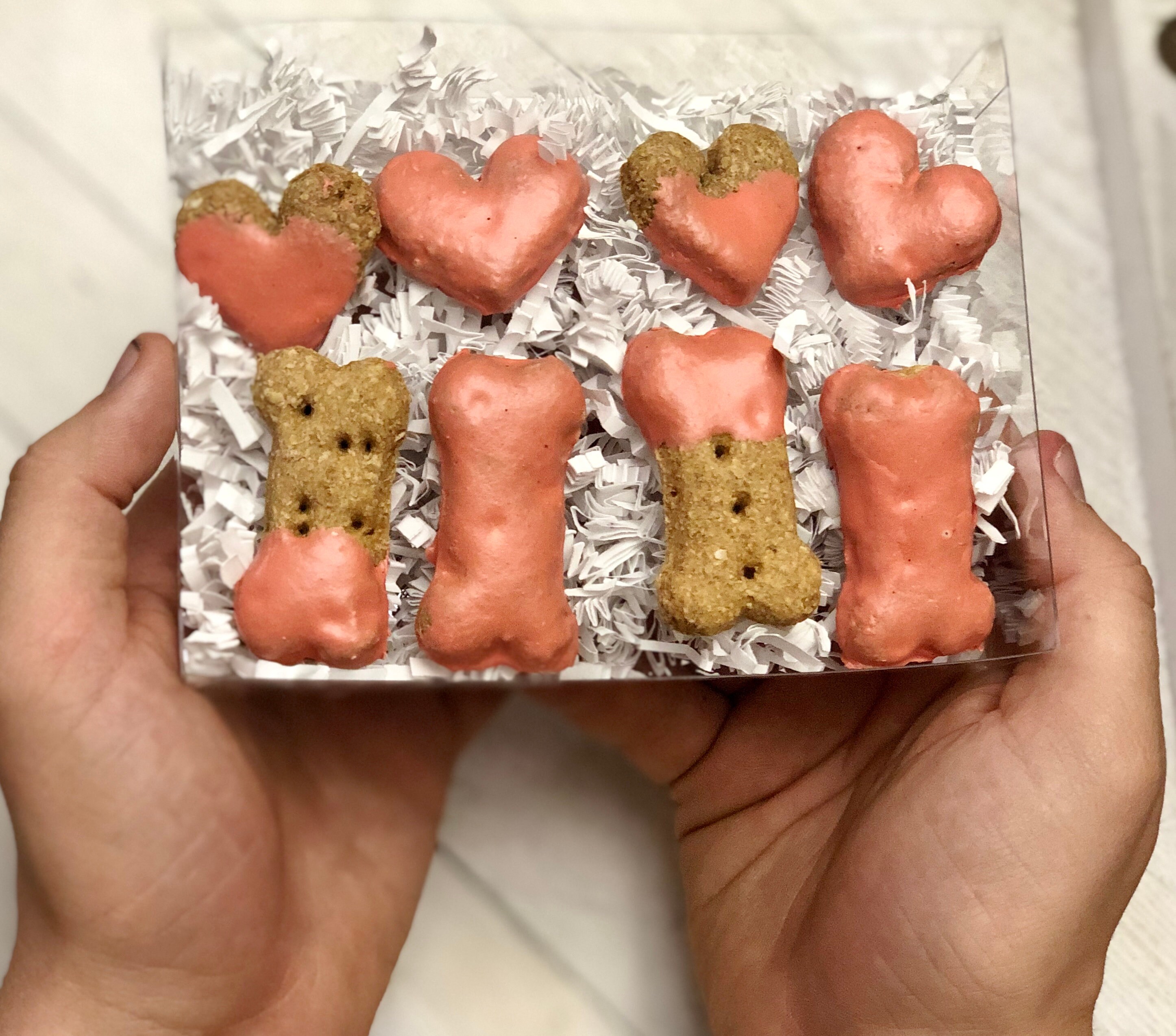 Gourmet Dog Treats Gift Set New Puppy Gift Frosted Heart Bone Etsy