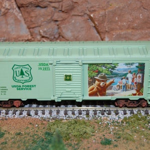 HO scale US Forest Service box car.