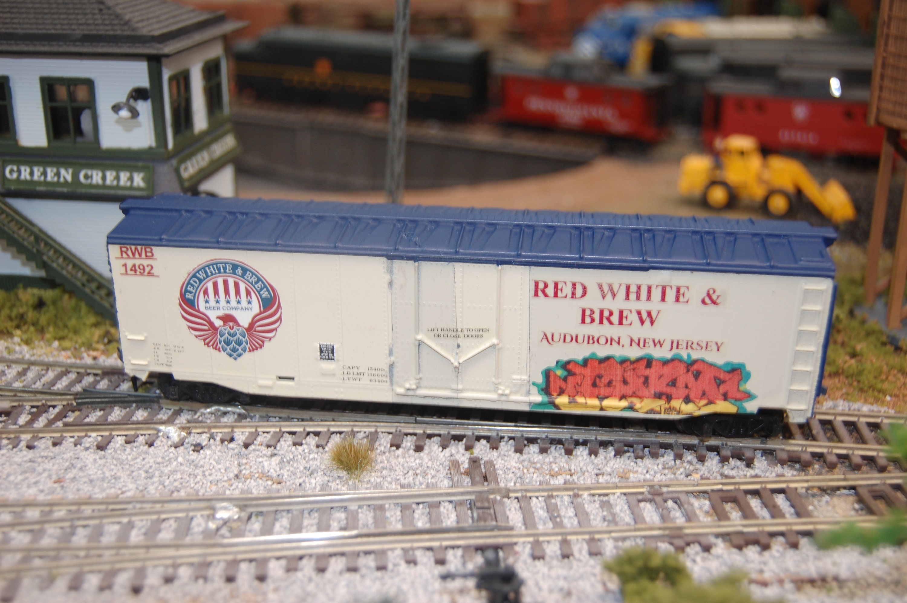 HO scale beer car. Red White & Brew. Brewing Co. Etsy