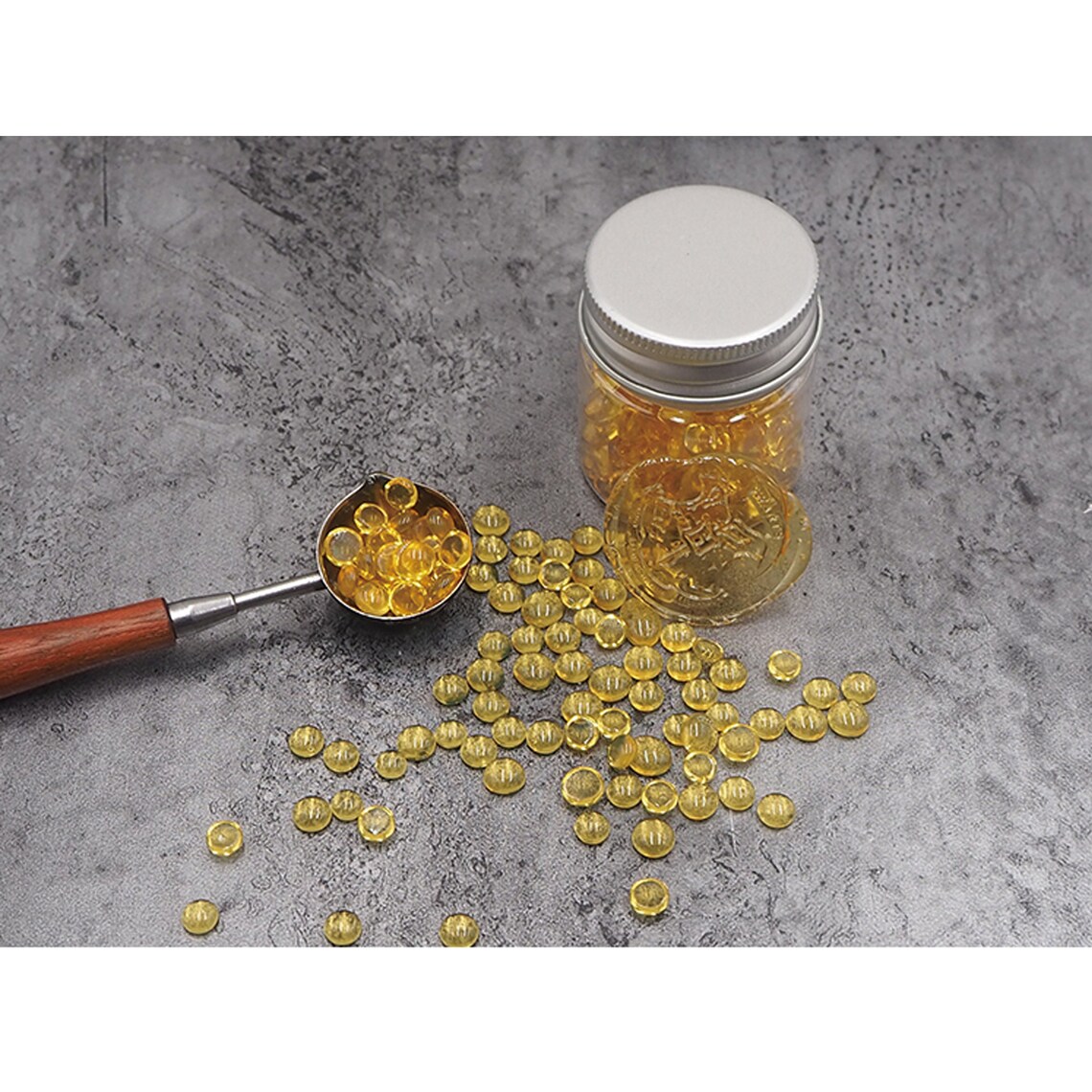 2 Bottles of Wax Pellets Set Transparent Wax Pellets Amber Etsy