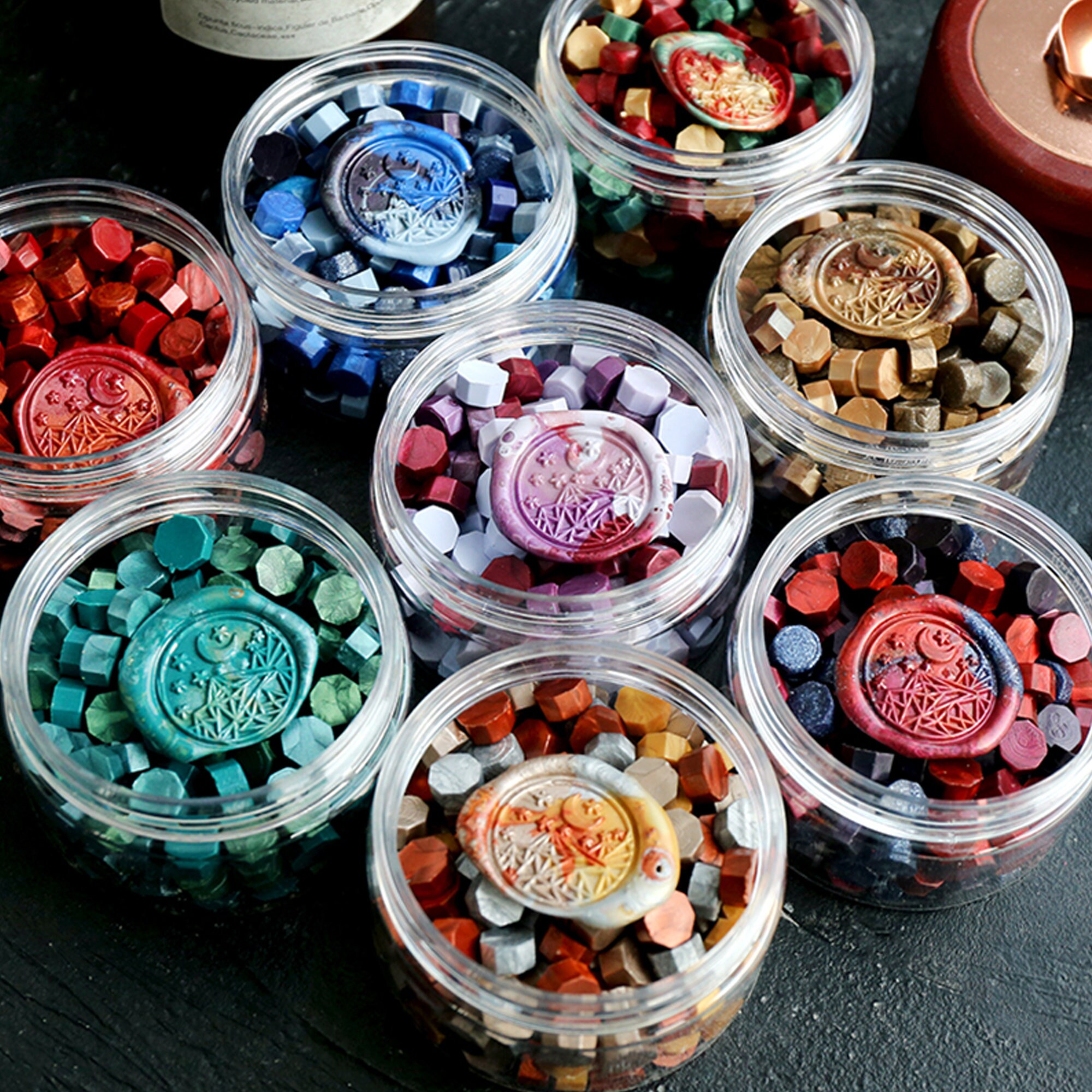 Sealing Wax Beads Mixed Color Wax Beads Premium Wax Seal Etsy