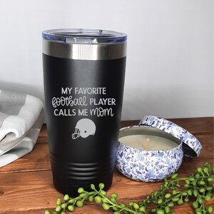 Present for Mom- Wife Personalized Football Mom Skinny Tumbler Custom Travel Mug Team Mother Gift Cups with Decal