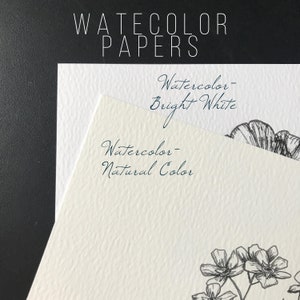 May include: Two sheets of watercolor paper, one labeled "Watercolor - Bright White" and the other labeled "Watercolor - Natural Color".