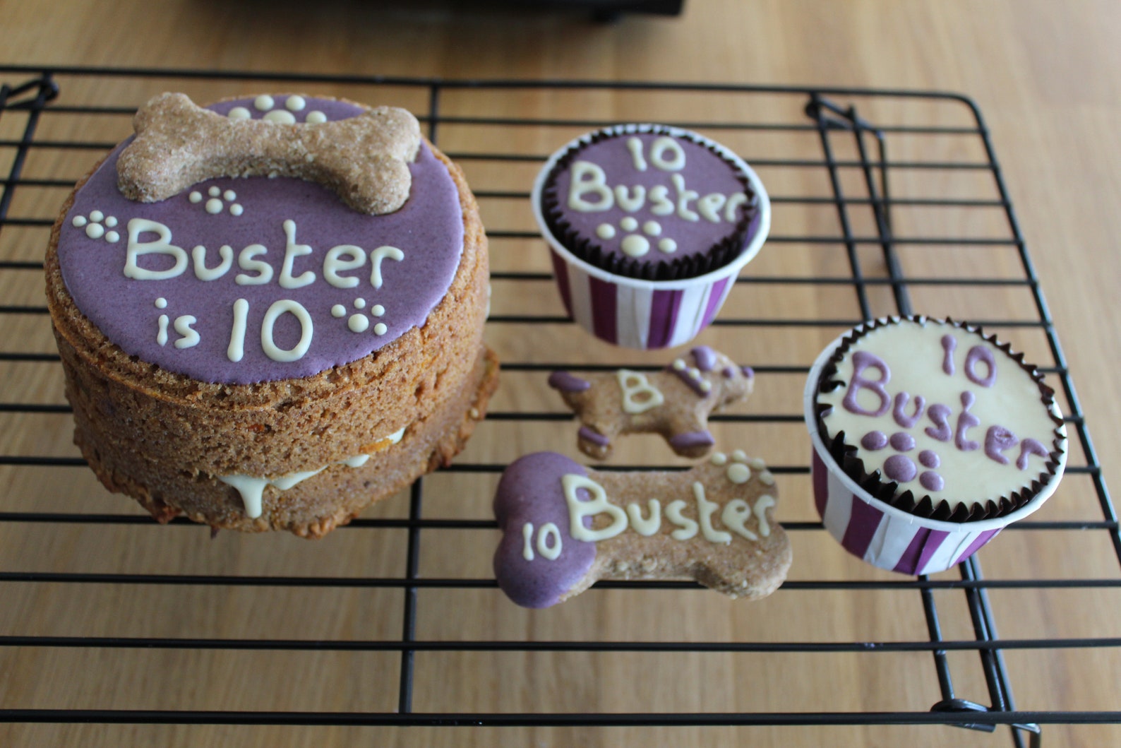 Dog Birthday Boy Cake and Pupcakes Etsy UK