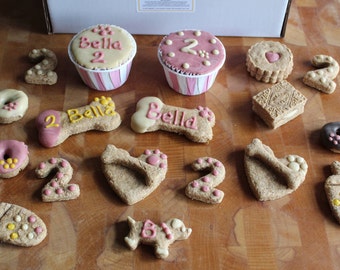 Birthday Dog PupCakes and Biscuits