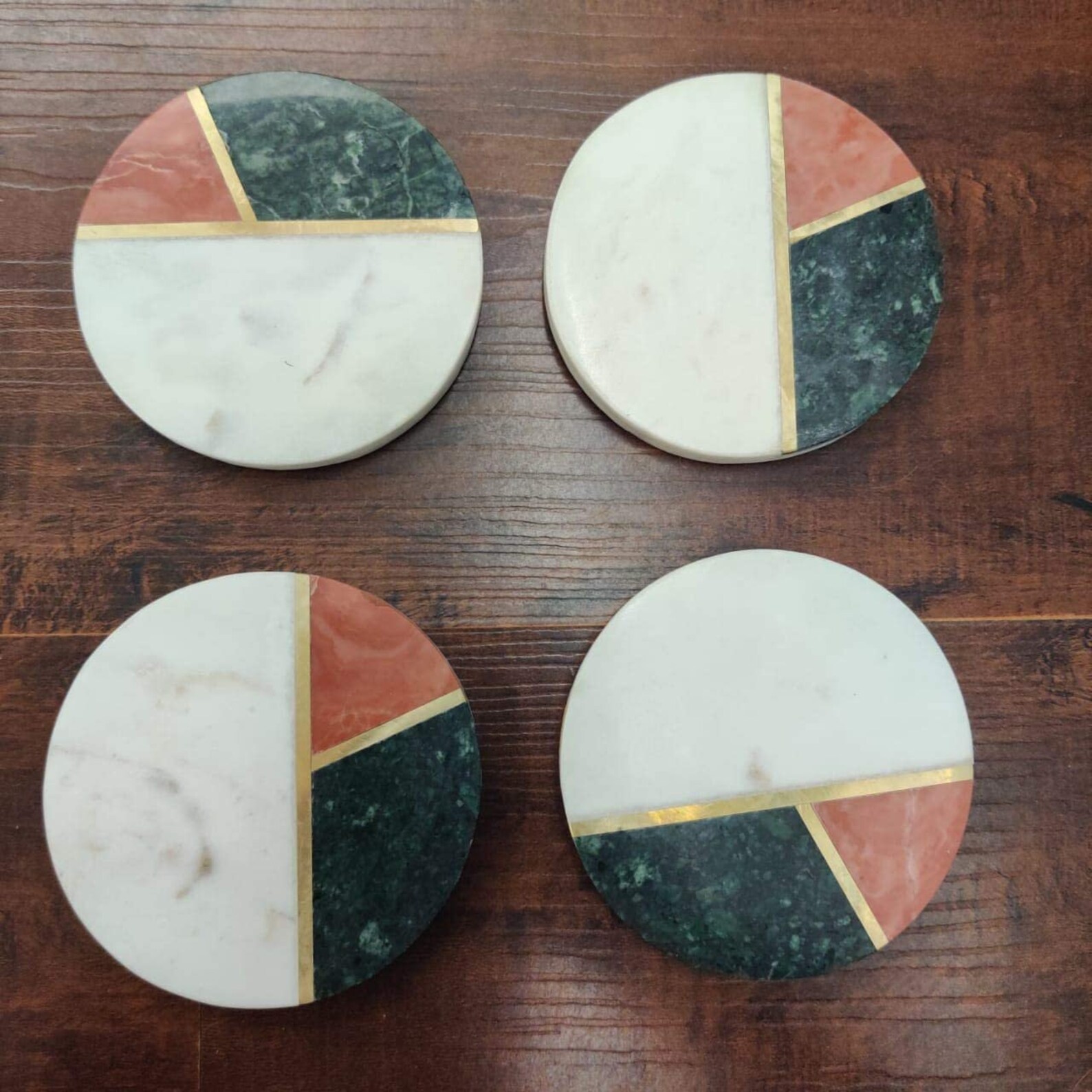 GAURI KOHLI Kimberly Marble Coasters Set of 4 Etsy