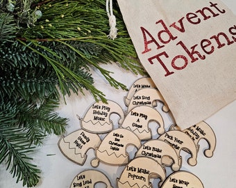 Family Advent Tokens- an activity a day for advent