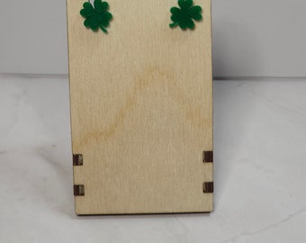 Four leaf clover stud earrings