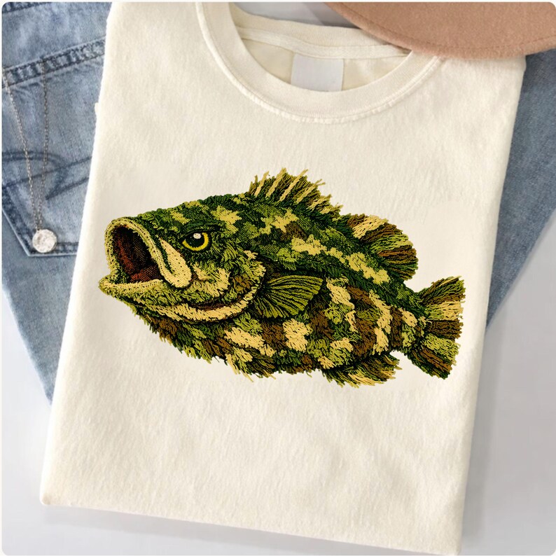 Faux Patchwork Bass Fish Camo PNG, Coastal Angler Sublimation Design ...