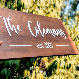Personalized Wedding gift/Pallet Sign/Last Name Sign/Custom Wood Sign/Established Sign/Wedding Sign/3D Sign/Family Name Sign/Farmhouse Decor