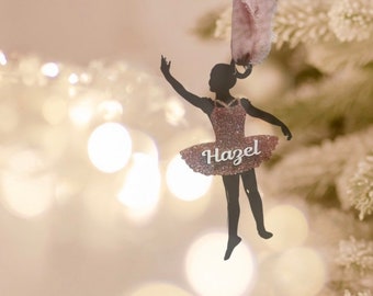 Customized Christmas Ornament, ballerina ornament, Personalized Ornament, Secret Santa Gift, Name Ornaments, tutu, Holiday Ornament, ballet
