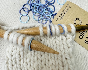 Extra-Large Stitch Markers Rings for Knitting Needles - Set of 32 Seamless Rings