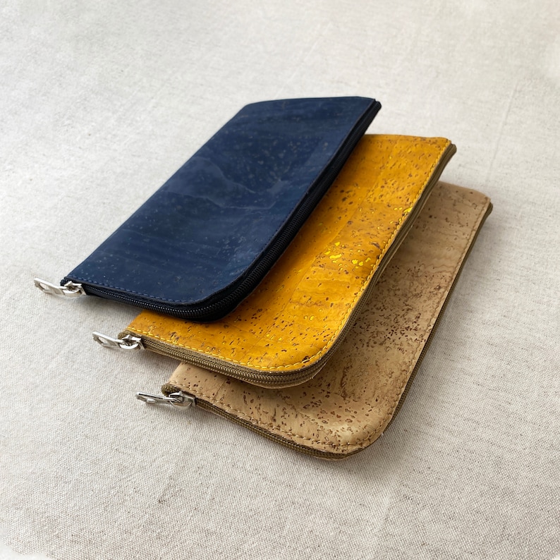 Natural Cork Knitting Notions Case Zipper Pouch Etsy