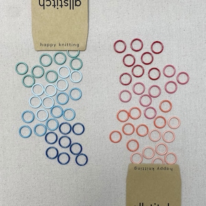 Large Stitch Markers for Knitting Needles - Set of 32 Seamless Rings