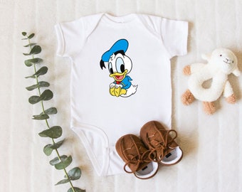 Baby Donald Duck Infant Bodysuit | Disney Winnie the Pooh | Eeyore Roo Piglet Pooh Bear | Minnie Mickey Mouse