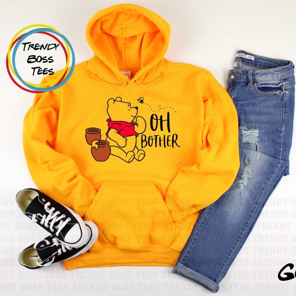 Oh Bother Winnie The Pooh Unisex Hoodie Sweatshirt | Disney World Sweatshirts | Piglet Eeyore Tigger Tee | Disney Shirts for Women Men