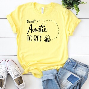 Tía abuela a abeja camiseta unisex / abuela Mimi camisa / regalo para las madres embarazadas / Sexo divertido revelar camisas