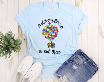 Abenteuer ist da out Unisex Shirts | Up Film inspiriert | Zitat Unisex T-Shirt