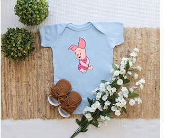 Baby Piglet Infant Bodysuit | Disney Winnie the Pooh | Eeyore Roo Piglet Pooh Bear | Minnie Mickey Mouse