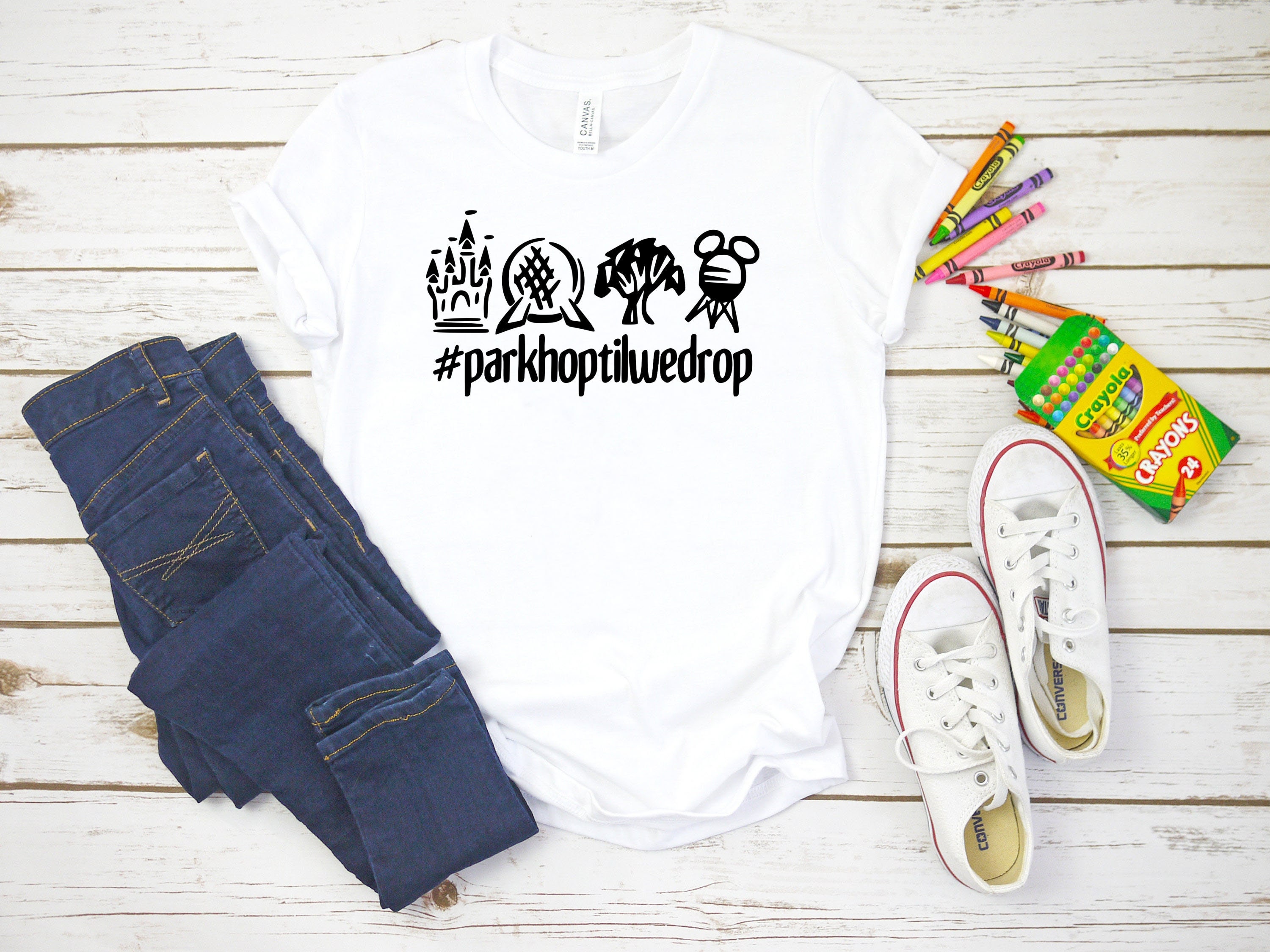Park Hop Til You Drop Hashtag Youth Unisex Shirts Special Order Youth Tshirt