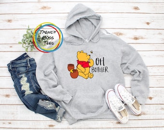 Oh Bother Winnie the Pooh - Youth Hoodie Sweatshirt, Disneyworld Family Group Vacation, Beauty and the Beast Belle, Walt Disney Sweaters