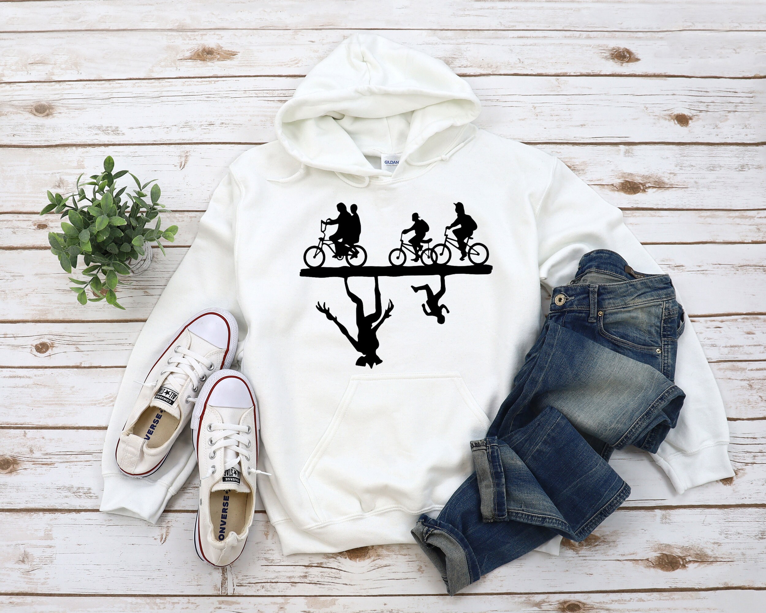 Sweat à Capuche Stranger Things – Lumières De Noël – Licence Officielle – Coupe Classique – 241 G