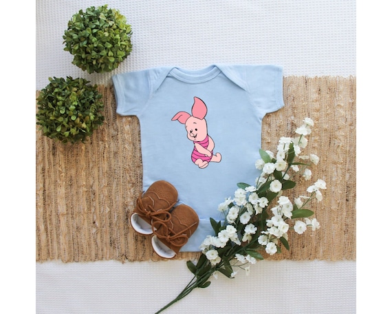 Baby Piglet Infant Bodysuit | Disney Winnie the Pooh | Eeyore Roo Piglet Pooh Bear | Minnie Mickey Mouse