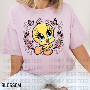 Tweety Bird camiseta vintage de gran tamaño / camisa de colores cómodos / camisa favorita de dibujos animados / dibujos animados de la vieja escuela / camisa de entretenimiento para niños