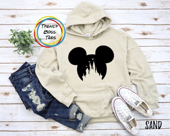 Mickey Castle Silhouette Unisex Hoodie Sweatshirt Disneyworld