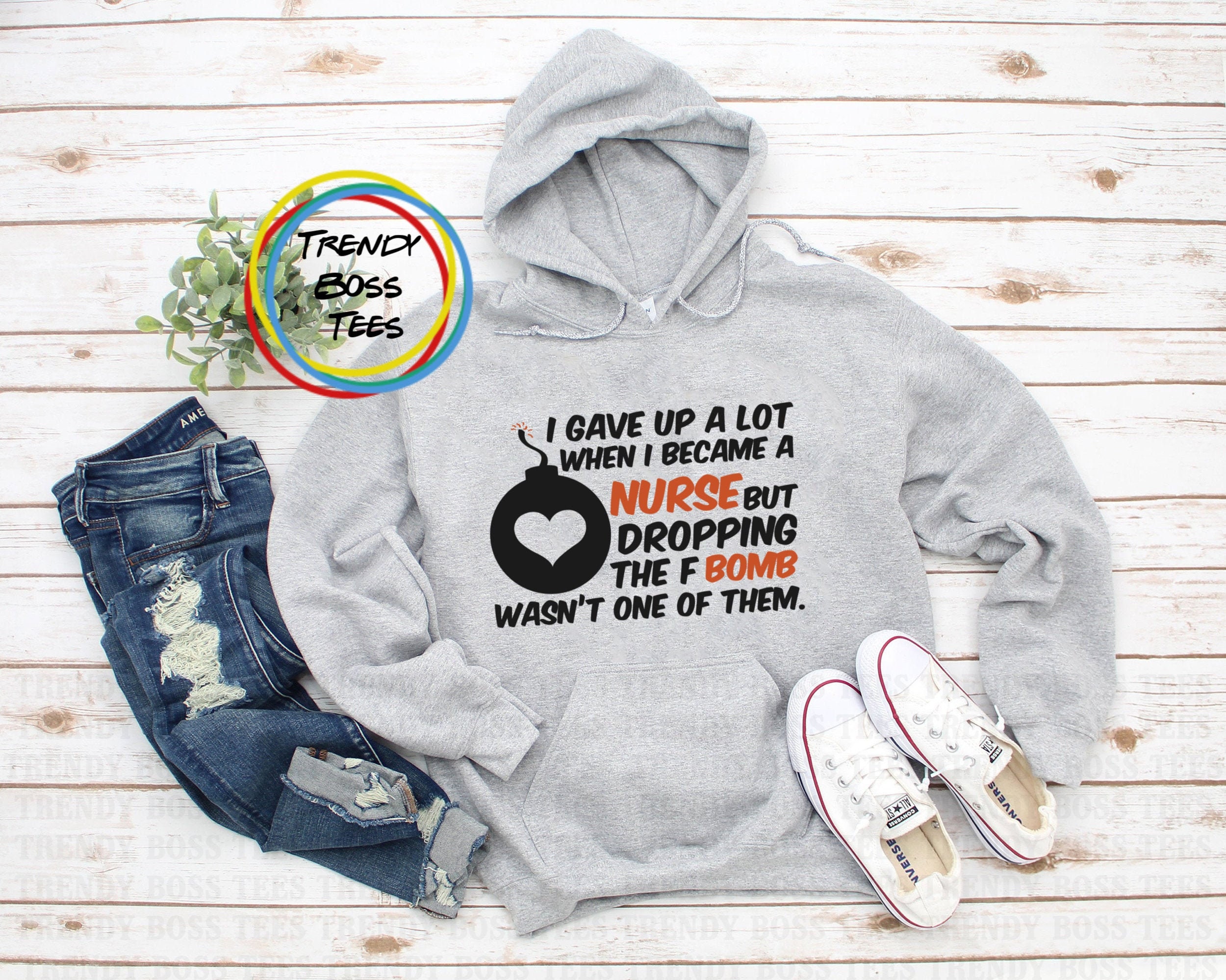 F Bomb Dropping Nurse Unisex Hoodie Sweathirt Funny Saying - Etsy