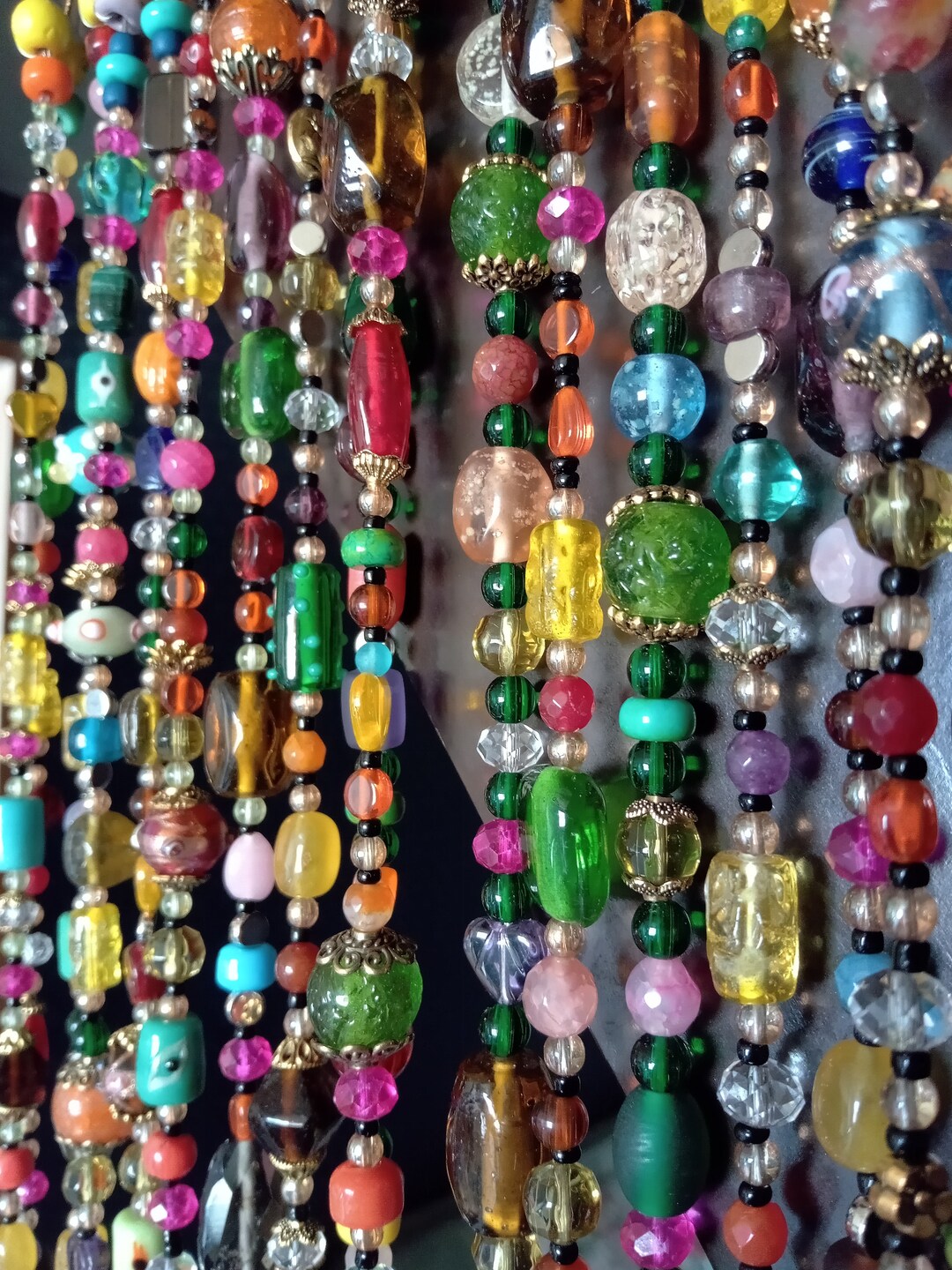 Glass Beads Sun Catcher Strings Curtain for Window Treatment, Christmas