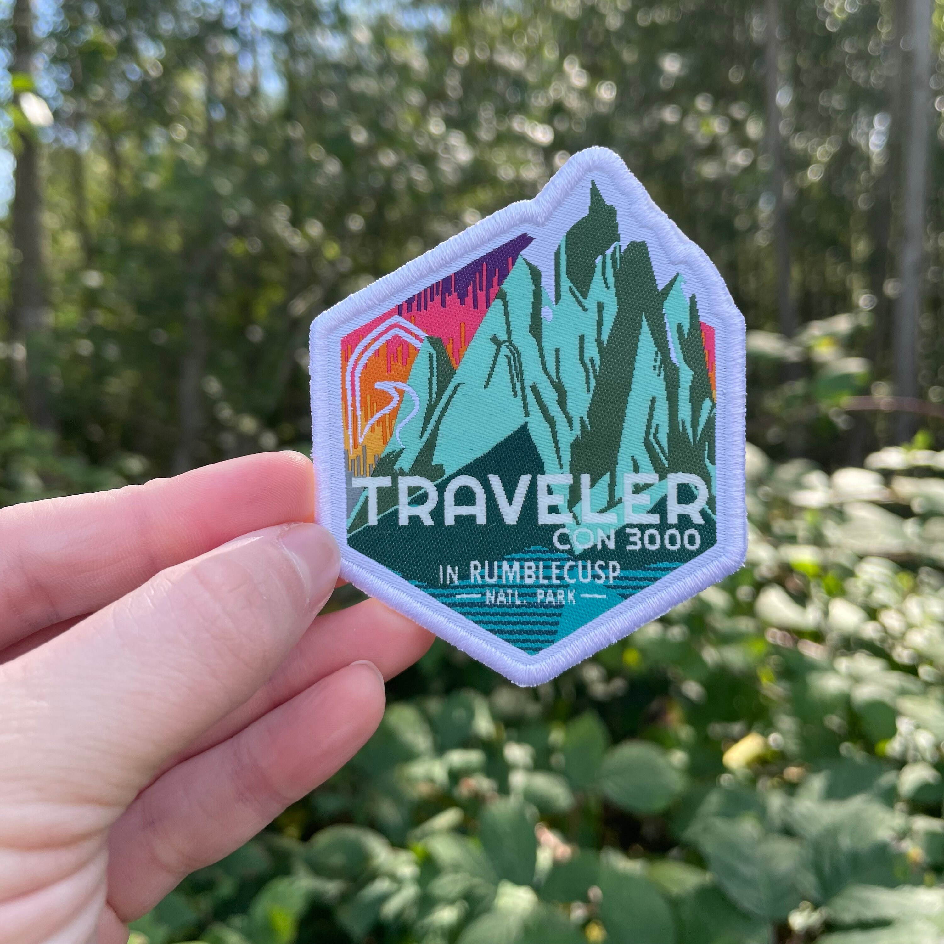 Travelercon 3000 Patch - D&D Places as National Parks