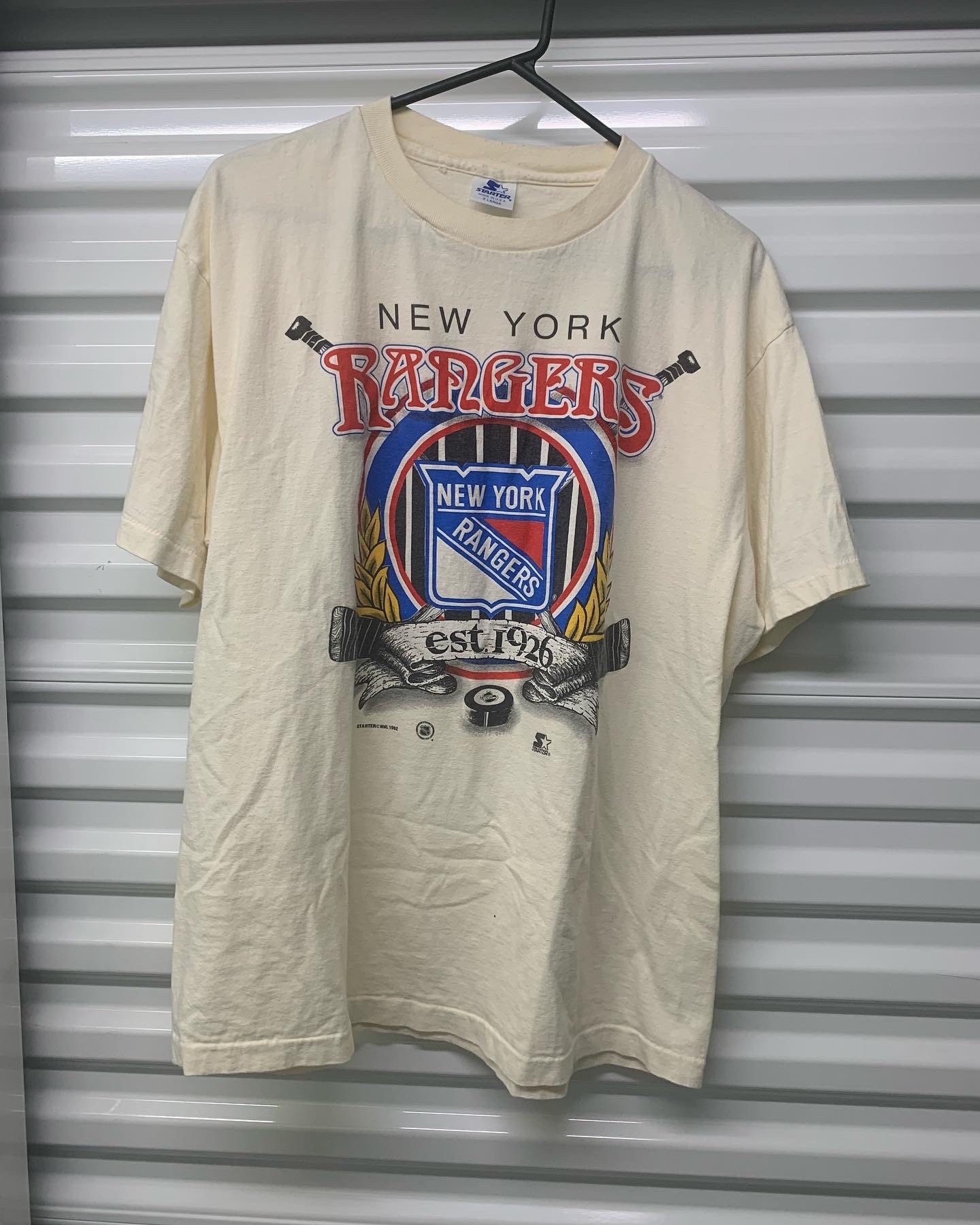 Vintage 90’s New York Rangers 1994 Stanley Cup Champions Starter Men’s T-Shirt X-Large