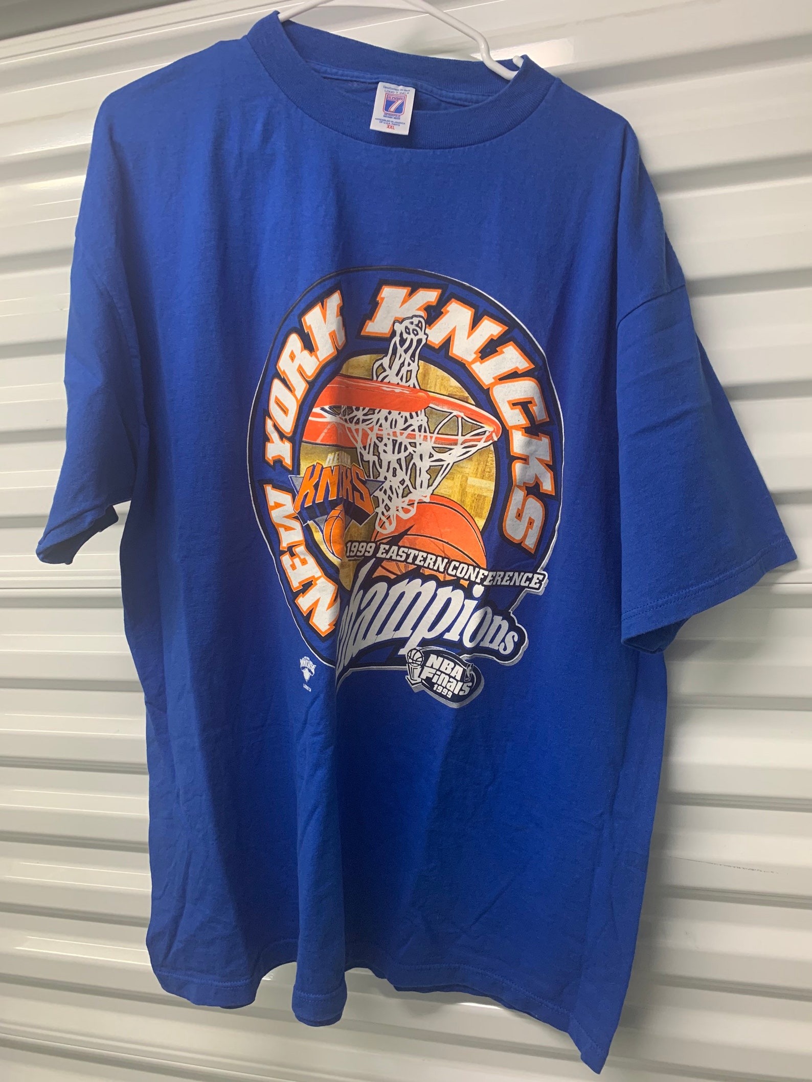 Vintage 90s New York Knicks 1999 NBA Finals Logo 7 Tshirt Etsy UK
