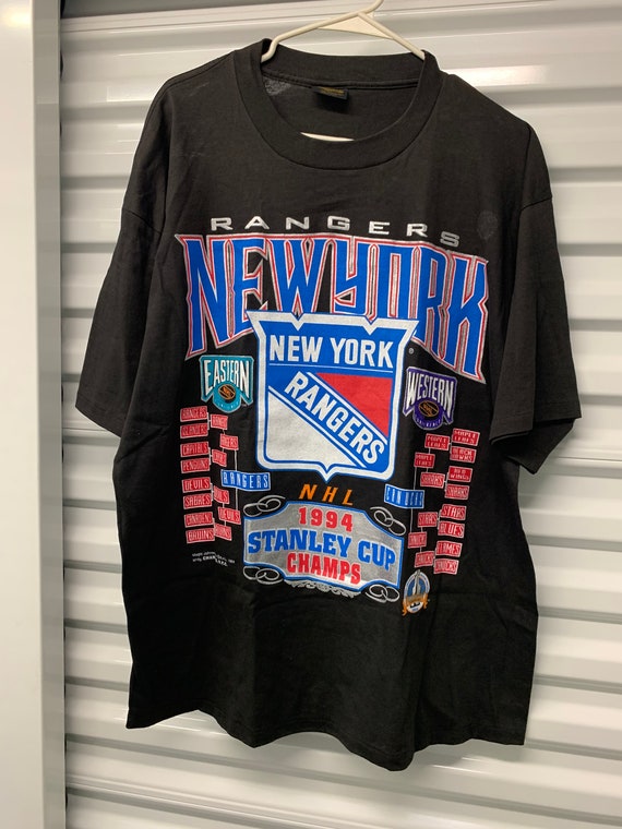 Vintage 90s New York Rangers Stanley Cup T-shirt (XL) - Etsy