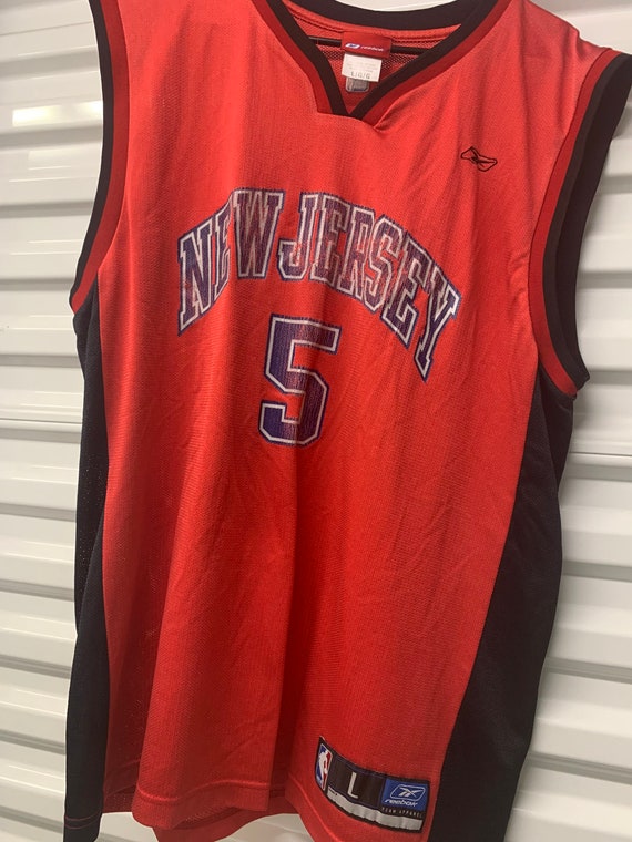 Vintage 90s New Jersey Nets Reebok Jason Kidd Jersey Size 