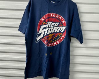 Vintage 90's St John's University Redstorm  Basketball Starter T-Shirt Men's Size XL