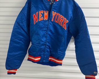 90s Starter Knicks チームジャケット　中綿 Vintage 1990s New York Knicks Starter Pouch Jacket Black XL - Etsy